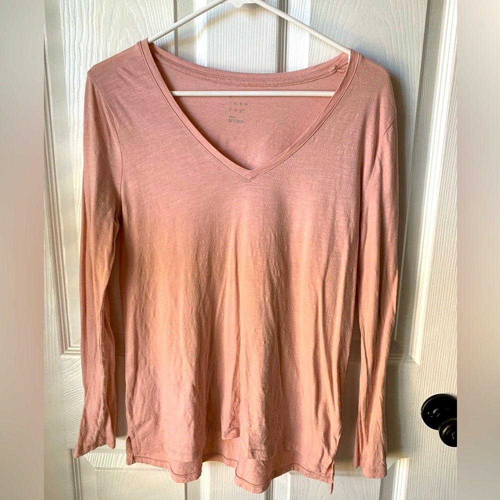 Rose colored long sleeve shirt